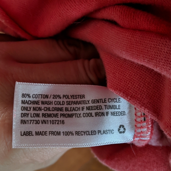 Mossimo Distressed Red Hooded Sweatshirt XL - Picture 8 of 9